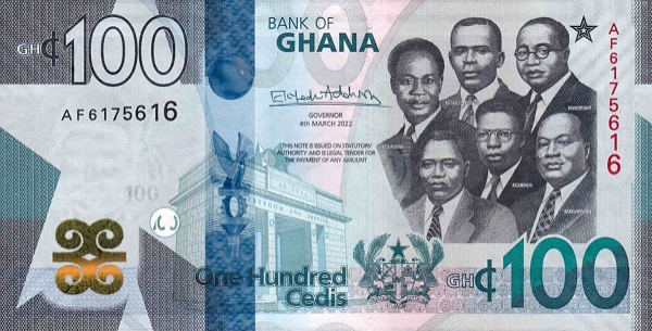 (620) ** PNew (PN50b) Ghana - 100 Cedis (2022)